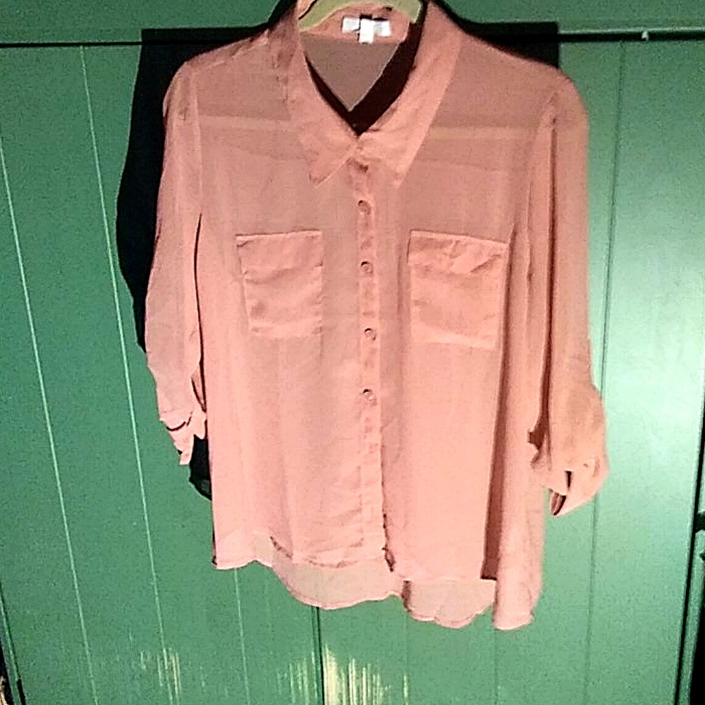 Sexy shear silk blouse.